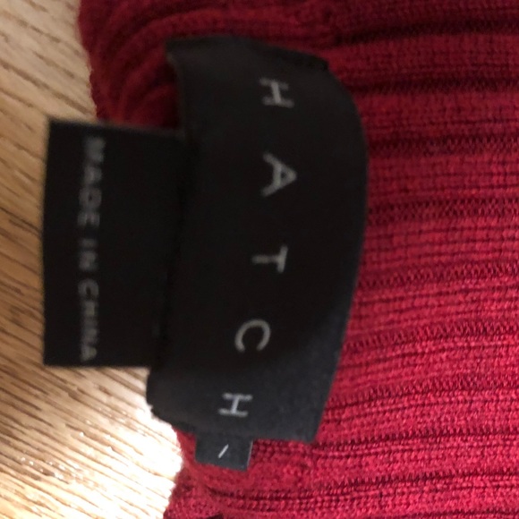 HATCH Maternity Renee Dress Red Merino Wool Sz 1 - Picture 5 of 5